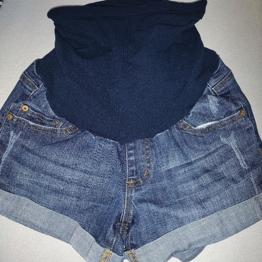 LED Maternity Jean Shorts